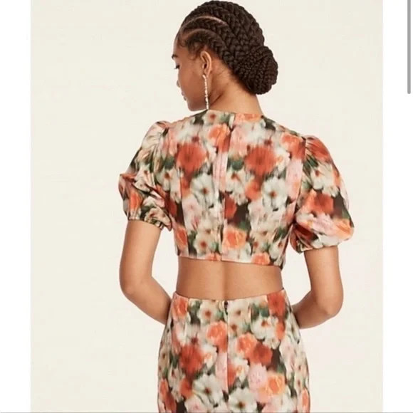 NWT J. Crew x Liberty Women’s 00 Hazy Day Floral Cut Out Liberty Fabric Dress - Picture 5 of 9